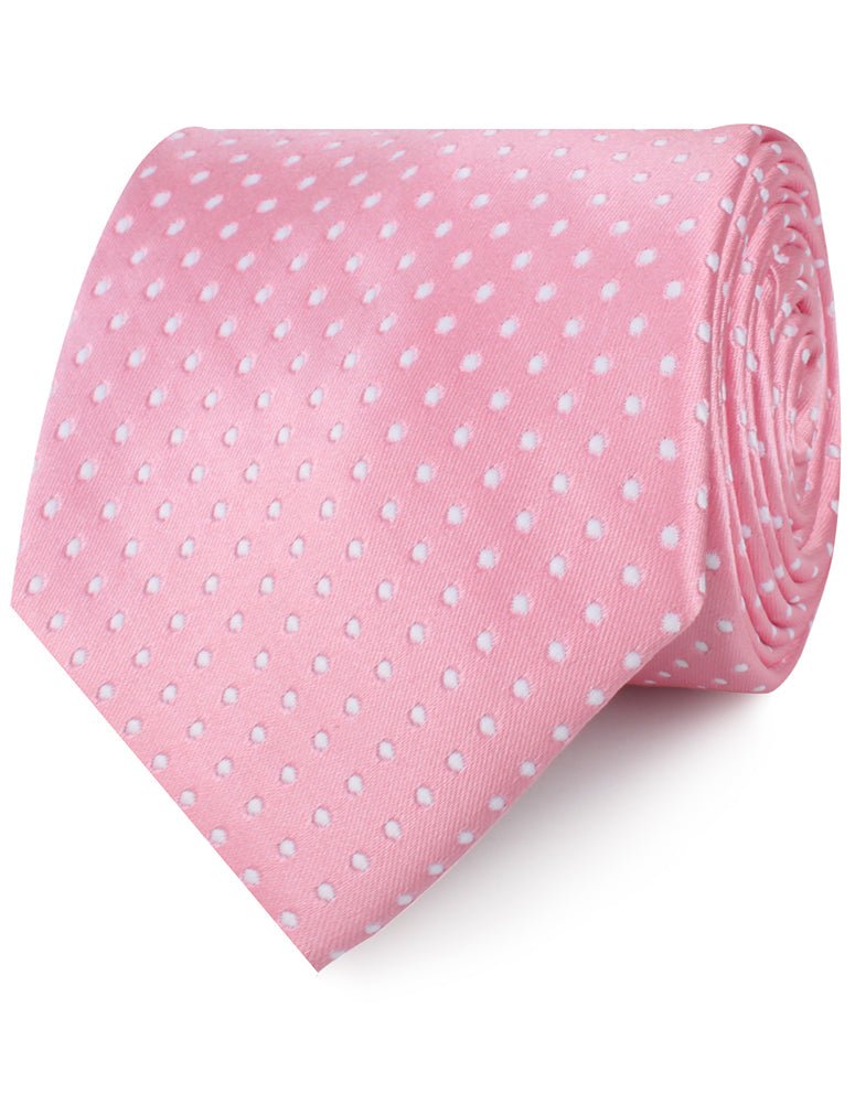 Rose Pink Mini Polka Dots Necktie