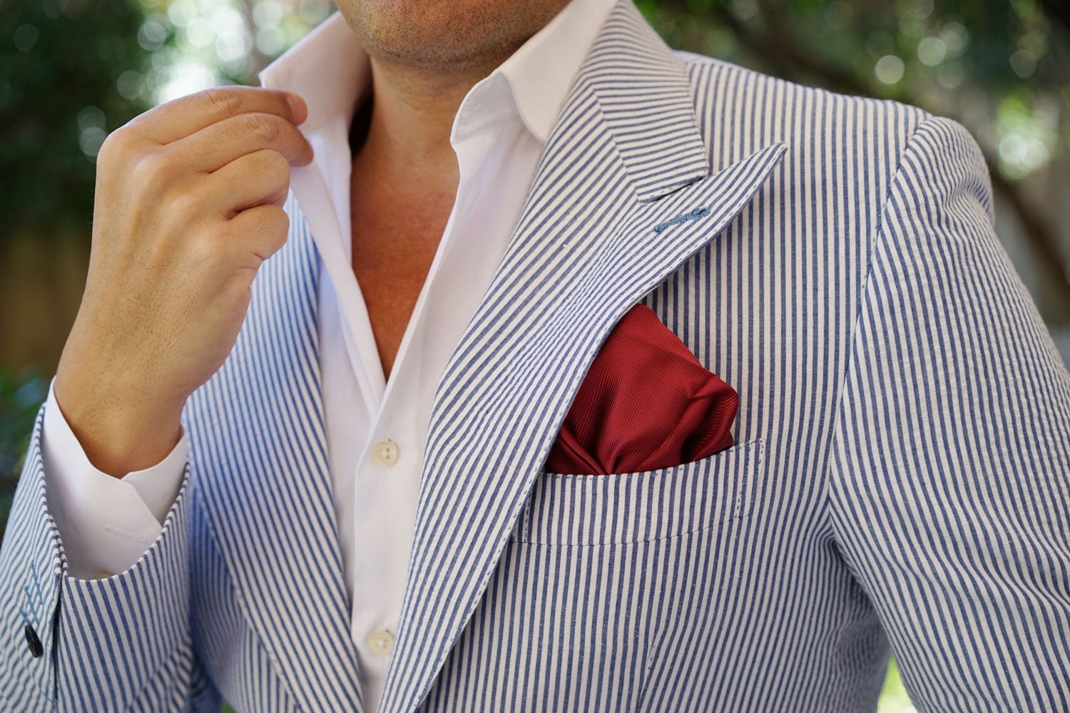 Merlot Burgundy Twill Pocket Square