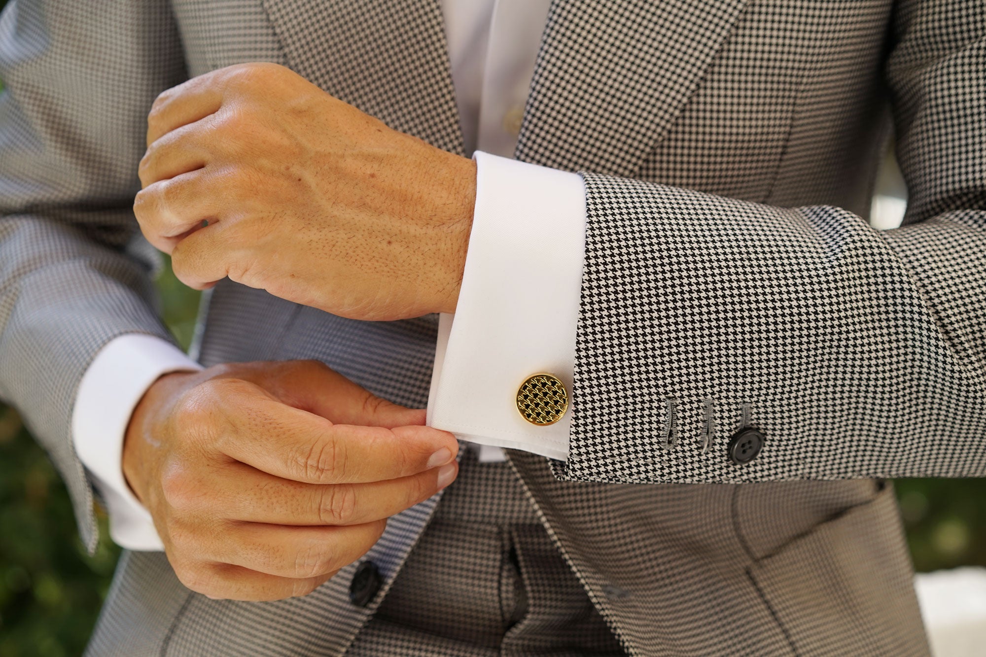 Sir Stewart Black and Gold Cufflinks