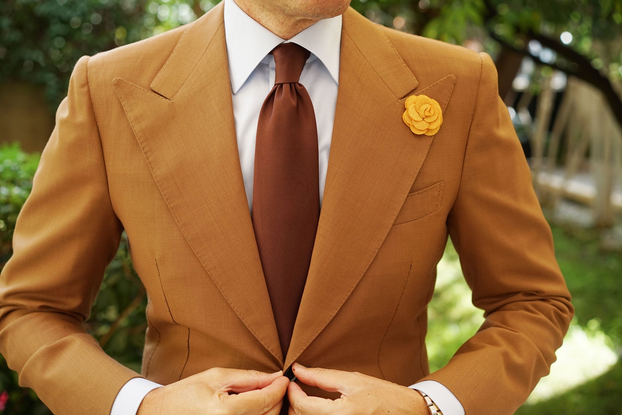 Butterscotch Lapel Flower