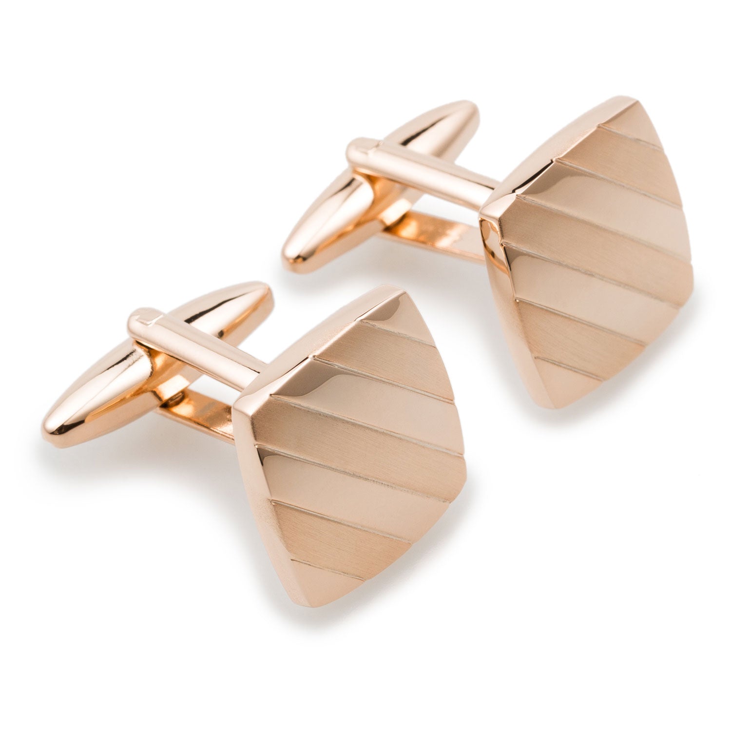 Cleopatra Brushed Rose Gold Cufflinks