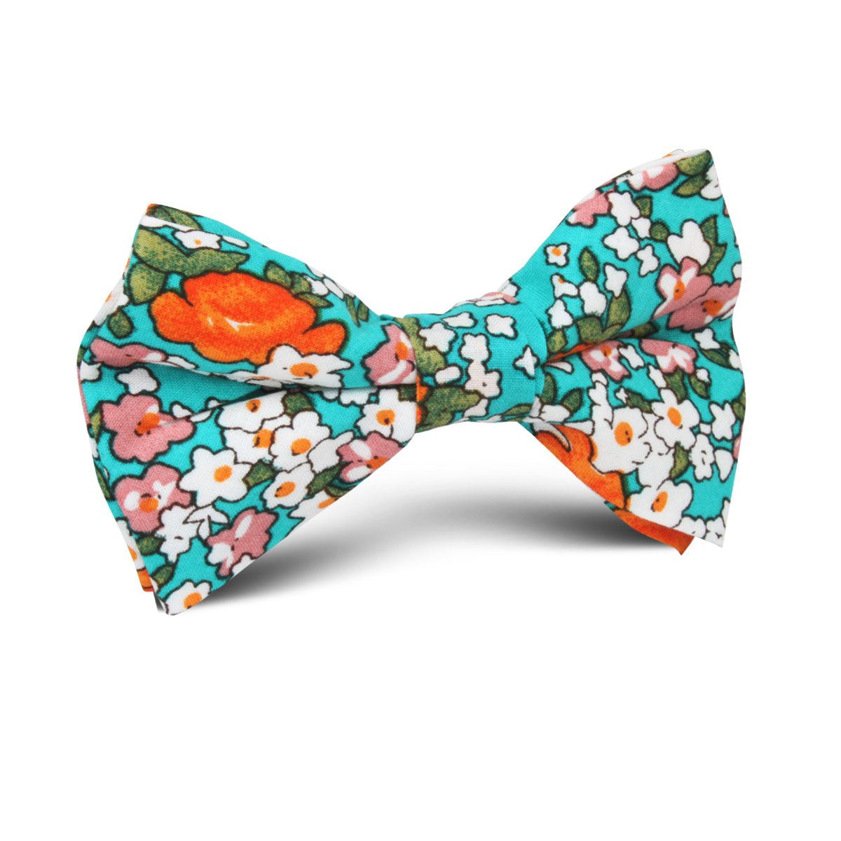 British Virgin Island Floral Kids Bow Tie