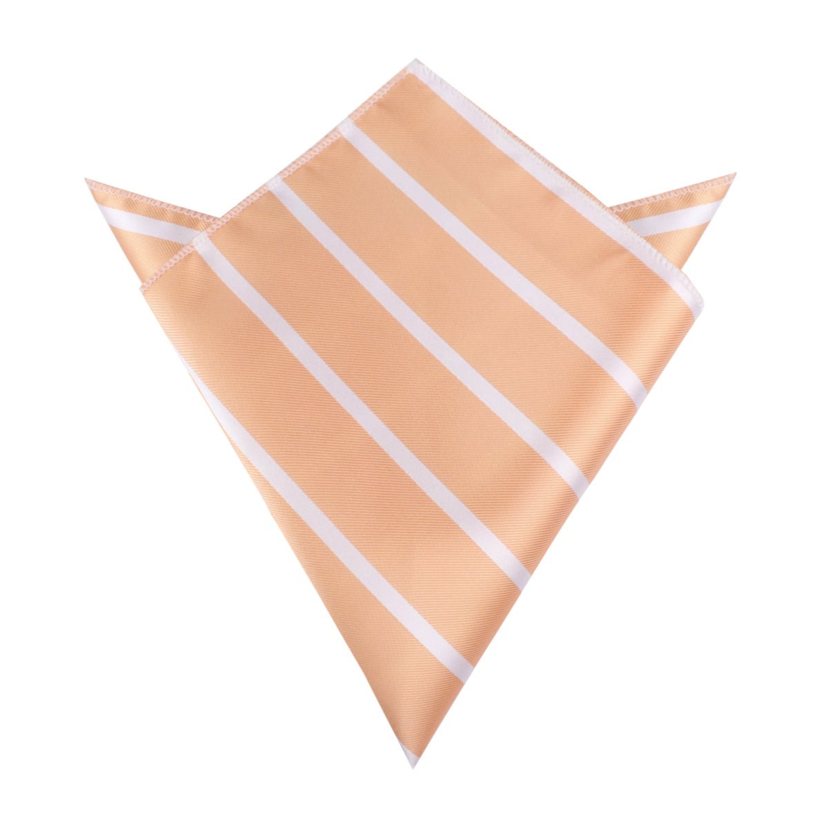 Apricot Striped Pocket Square