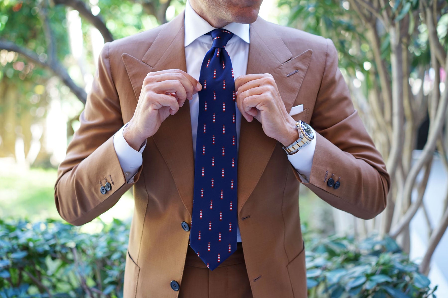 Nautical Lighthouse Tie