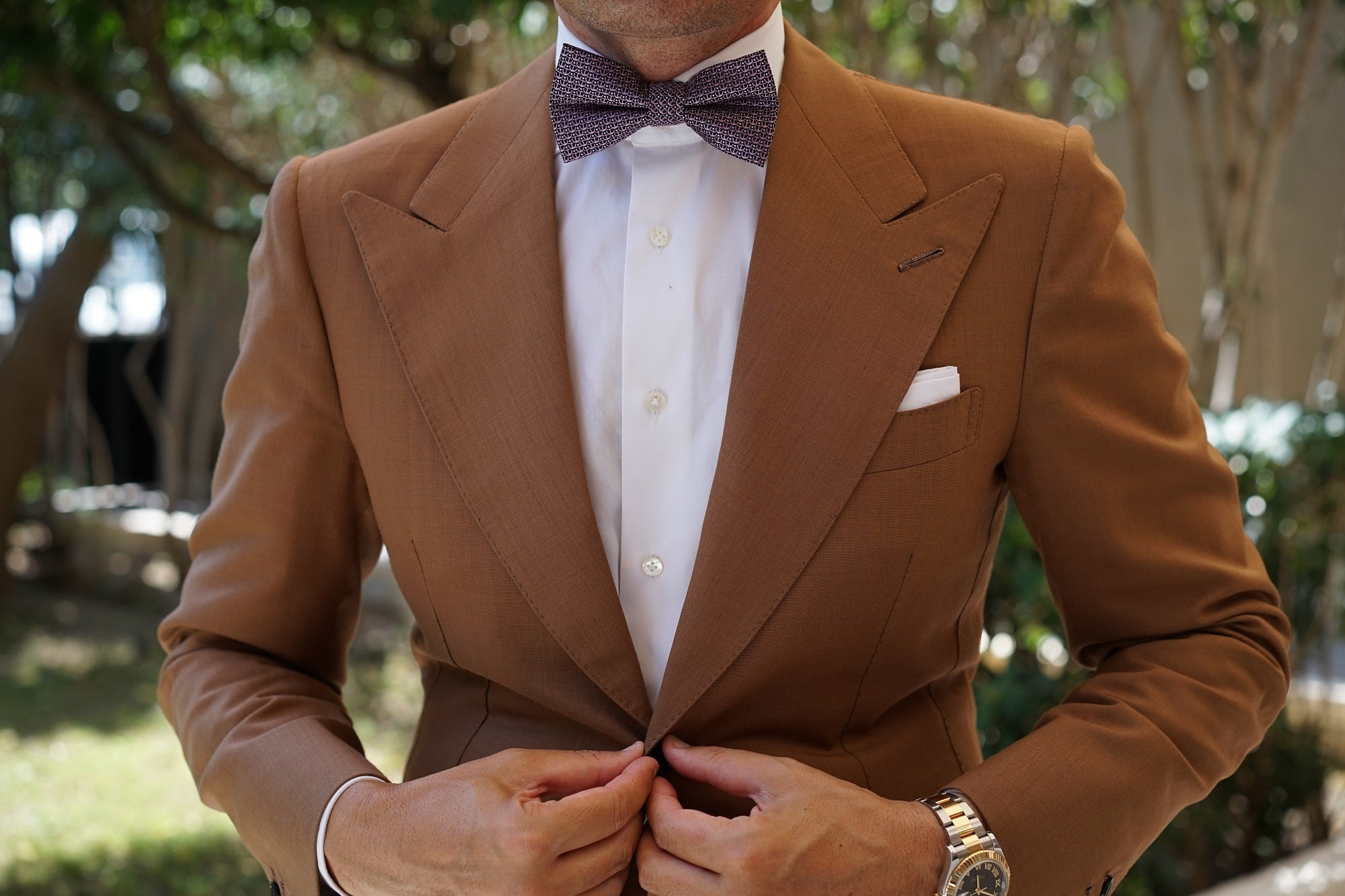 The Abacos Pink Anchor Bow Tie