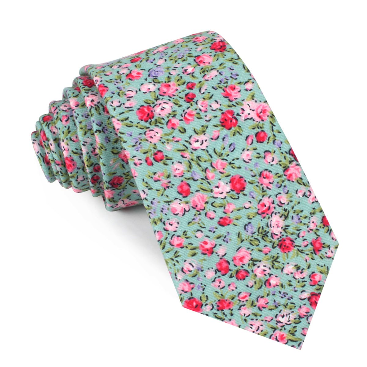 Centifolia Floral Roses Skinny Tie