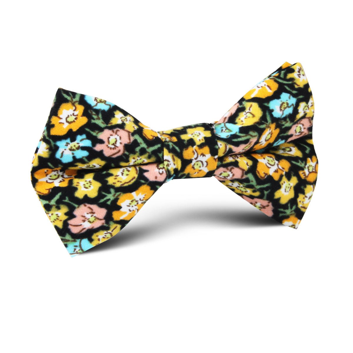 Huelva Yellow Floral Kids Bow Tie