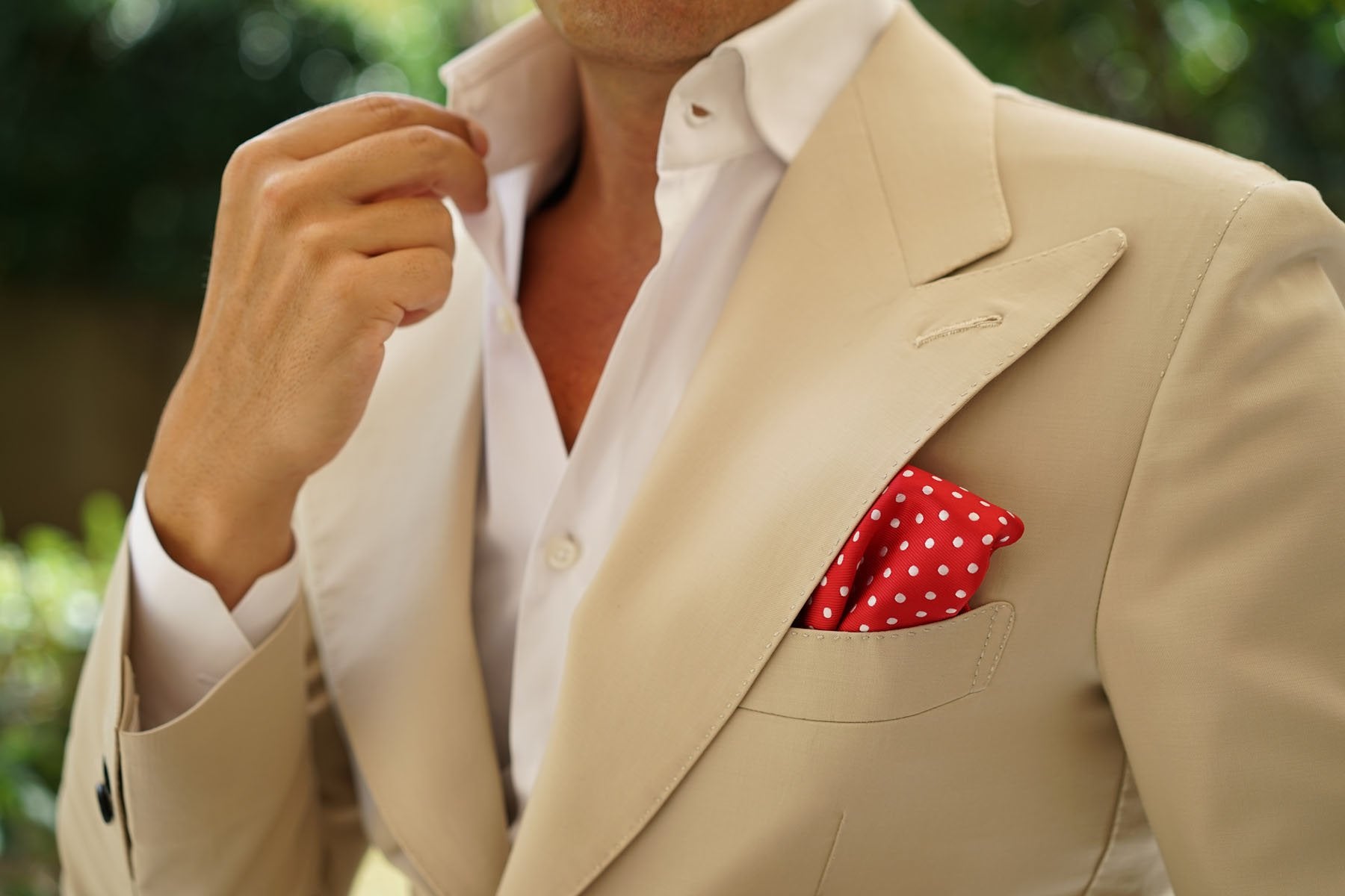 Royal Red Polka Dots Pocket Square