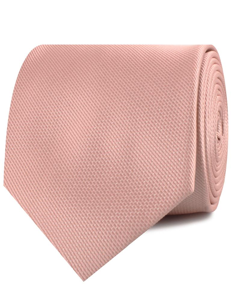 Flamingo Ballet Blush Pink Weave Necktie