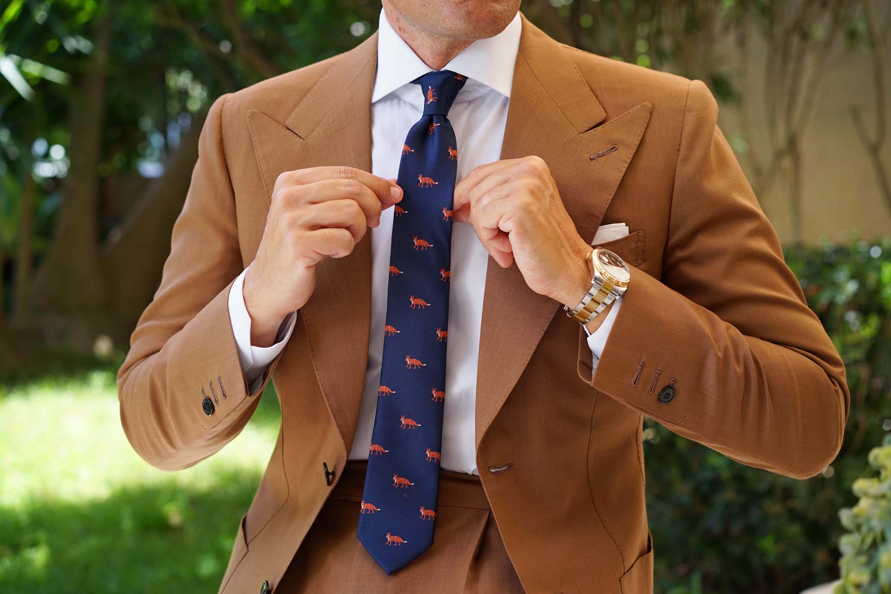 Fox Island Navy Skinny Tie