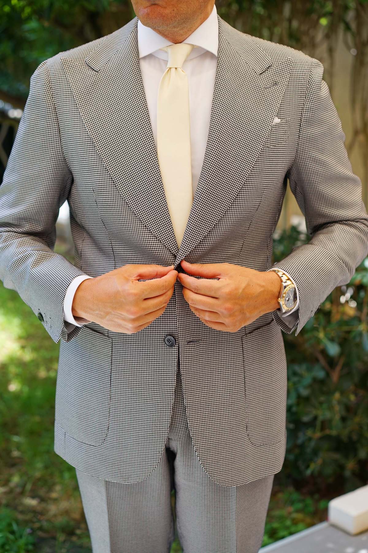 Champagne Twill Skinny Tie