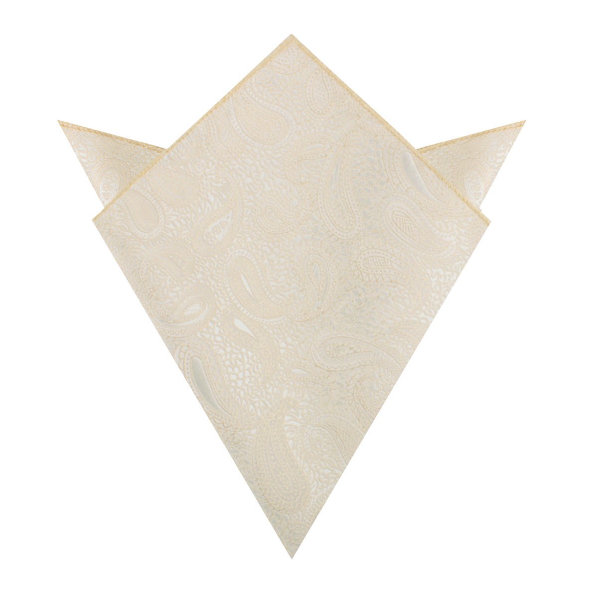 Champagne Desert Paisley Pocket Square