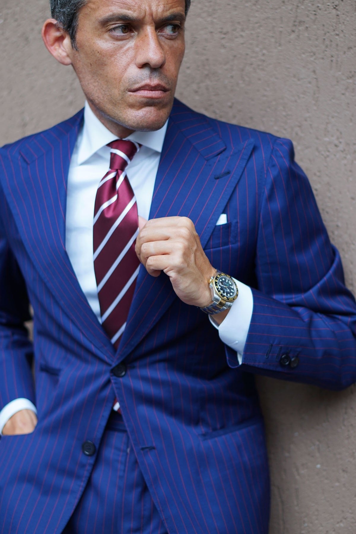 Royal Burgundy Striped Necktie