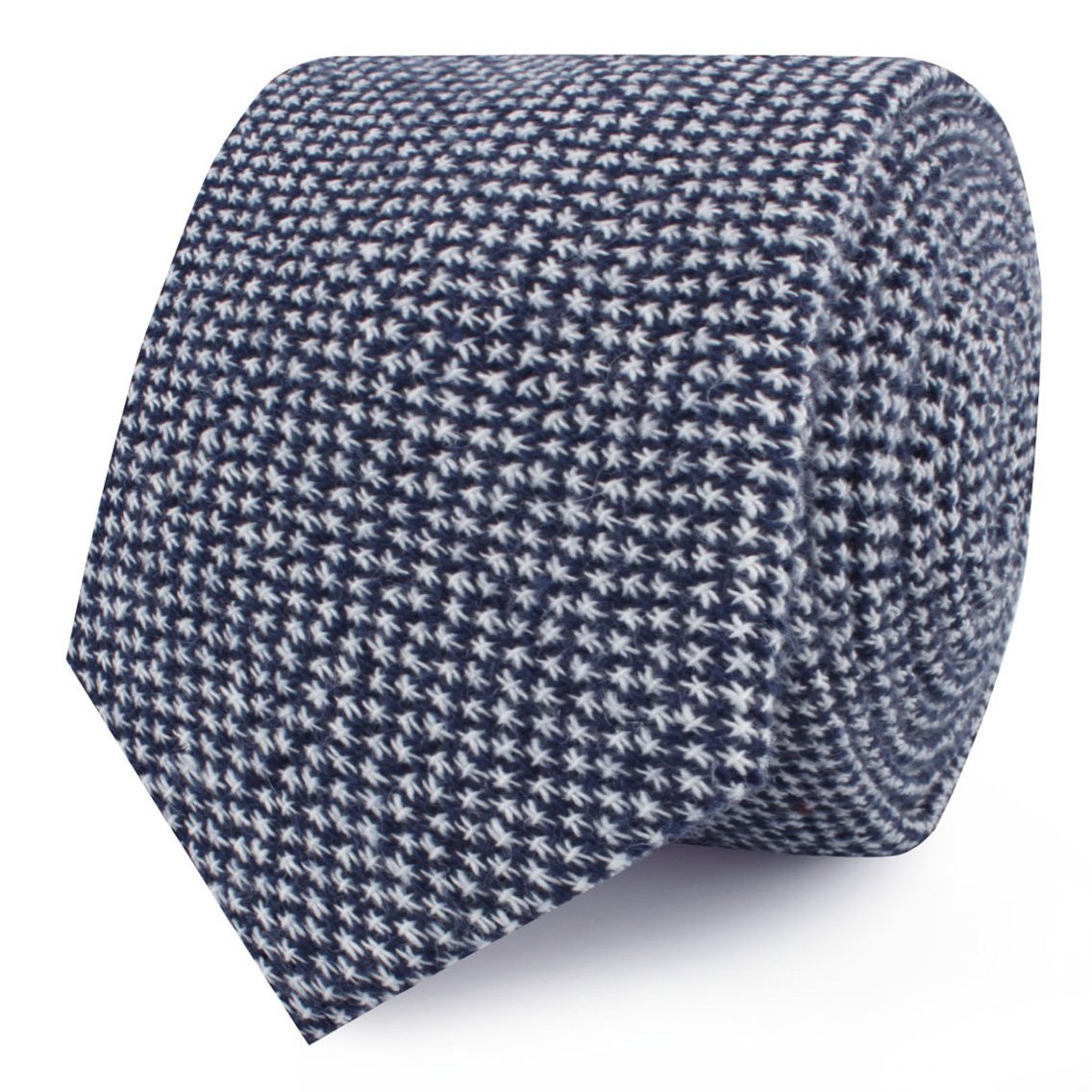 Van Gogh Midnight Blue Star Linen Skinny Tie