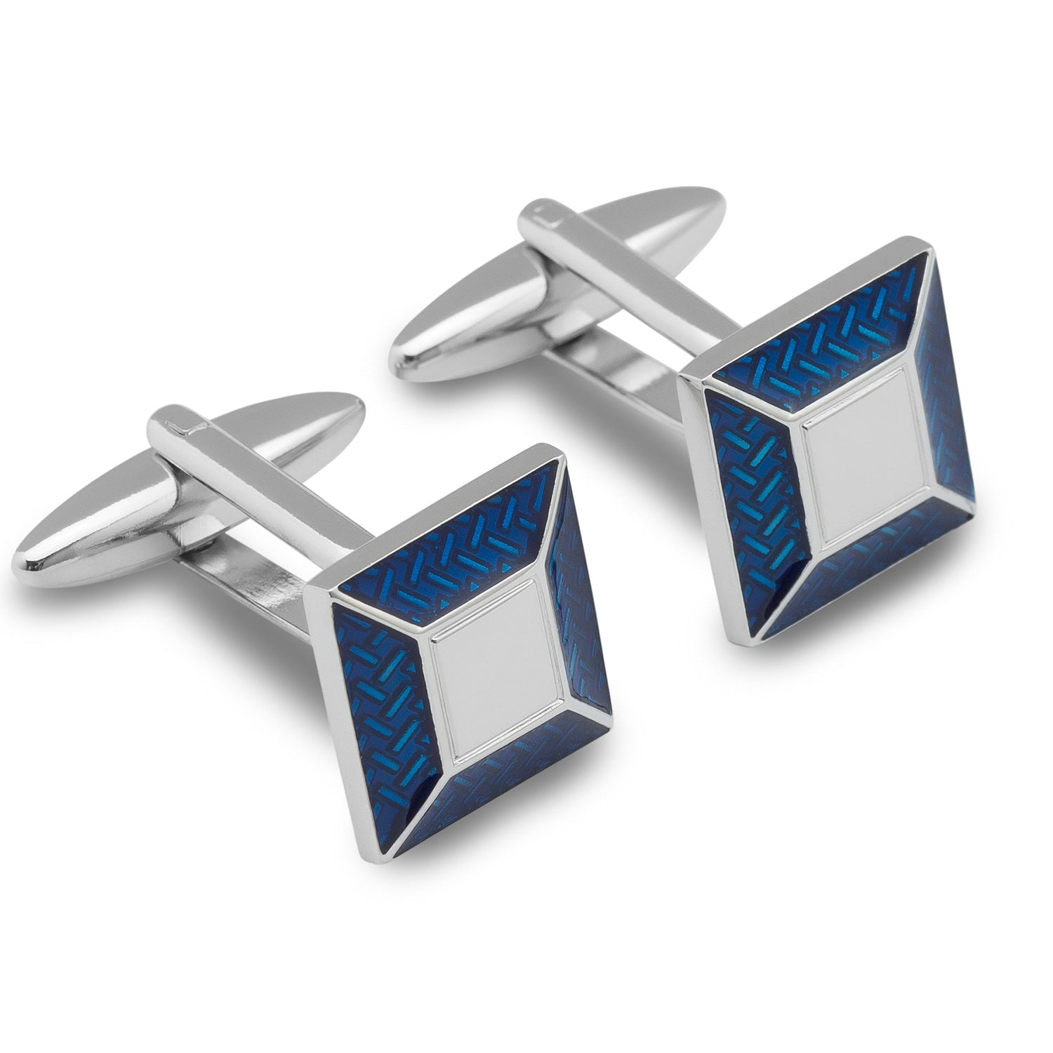 Richard III Blue and Silver Square Cufflinks