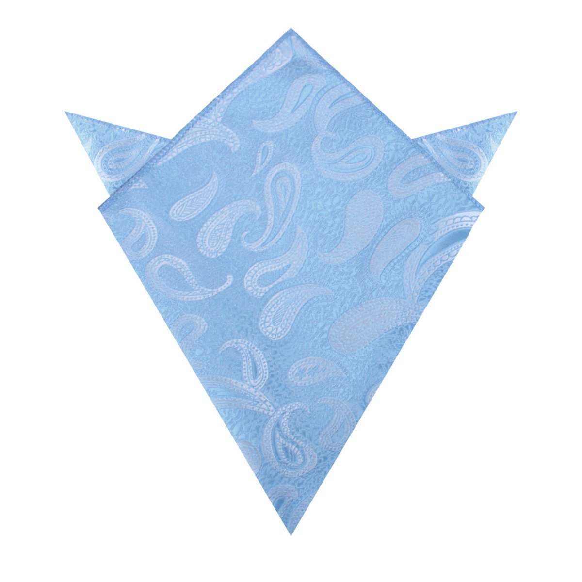 Baby Blue Teardrop Paisley Pocket Square