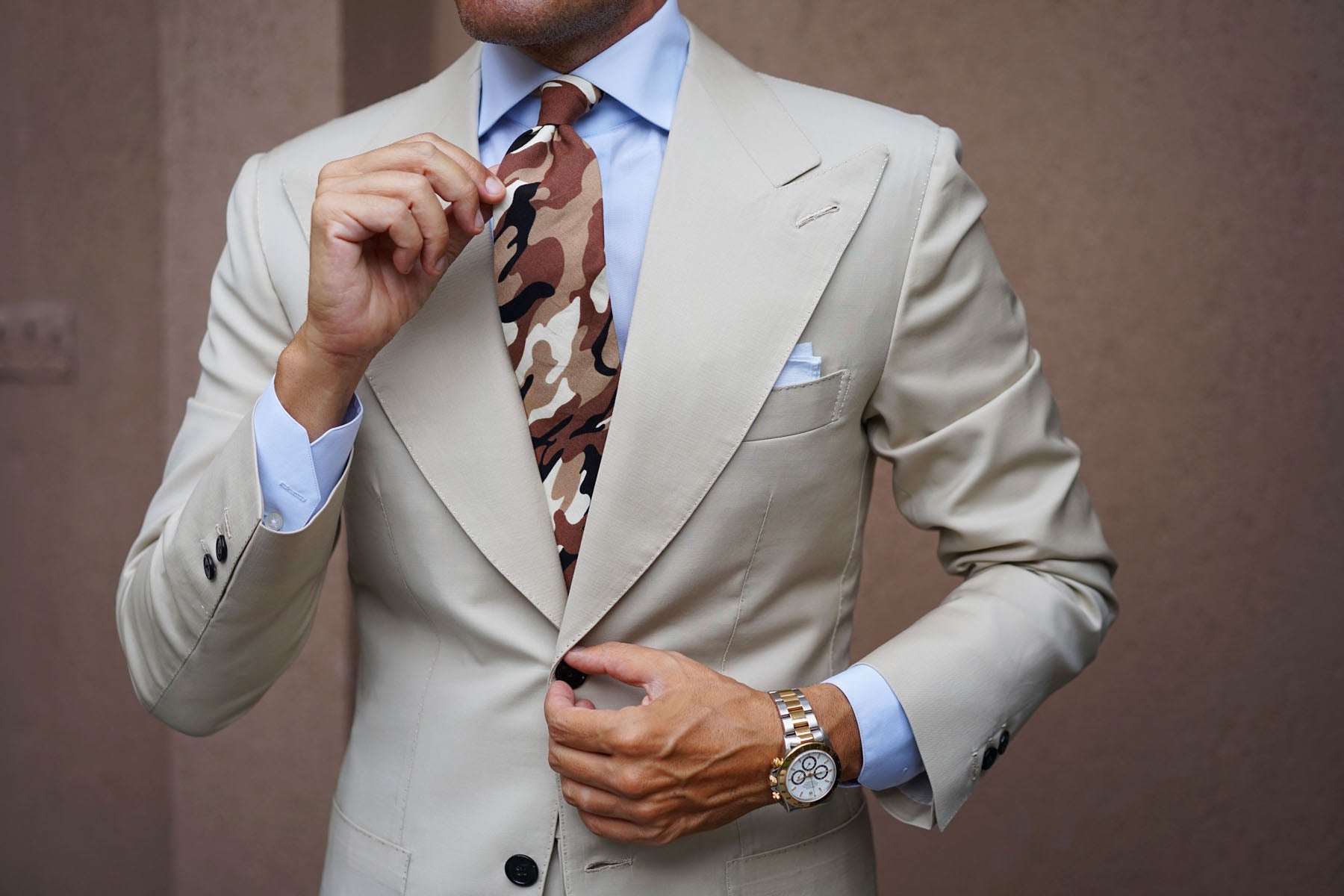 Desert Sand Camouflage Tie