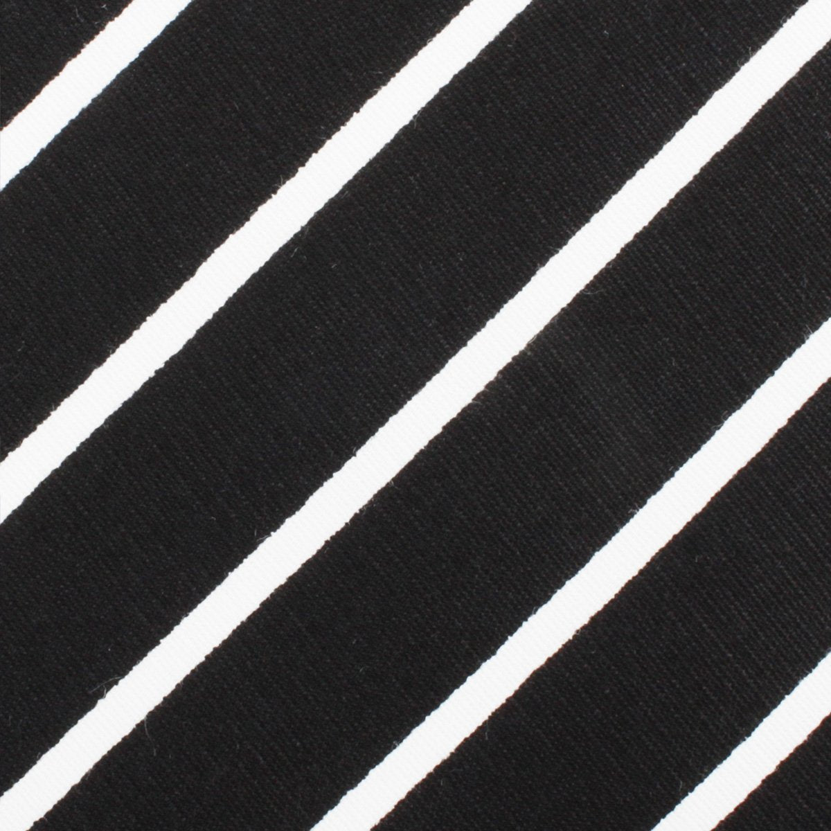 Onyx Black Pencil Striped Linen Skinny Tie