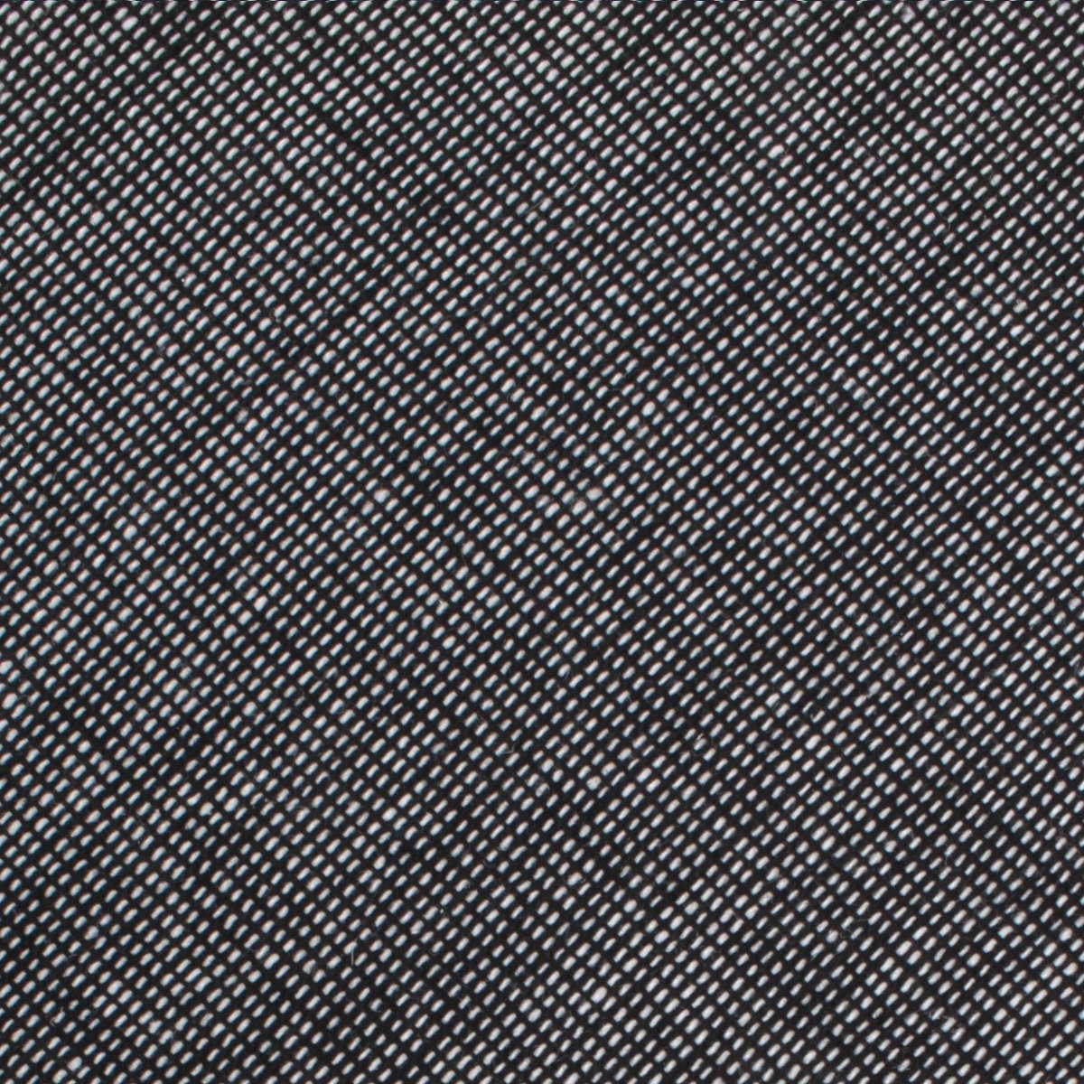 Black Needle Stitch Linen Skinny Tie