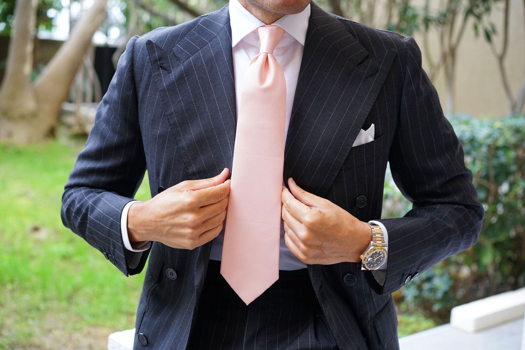 Peach Grain Necktie