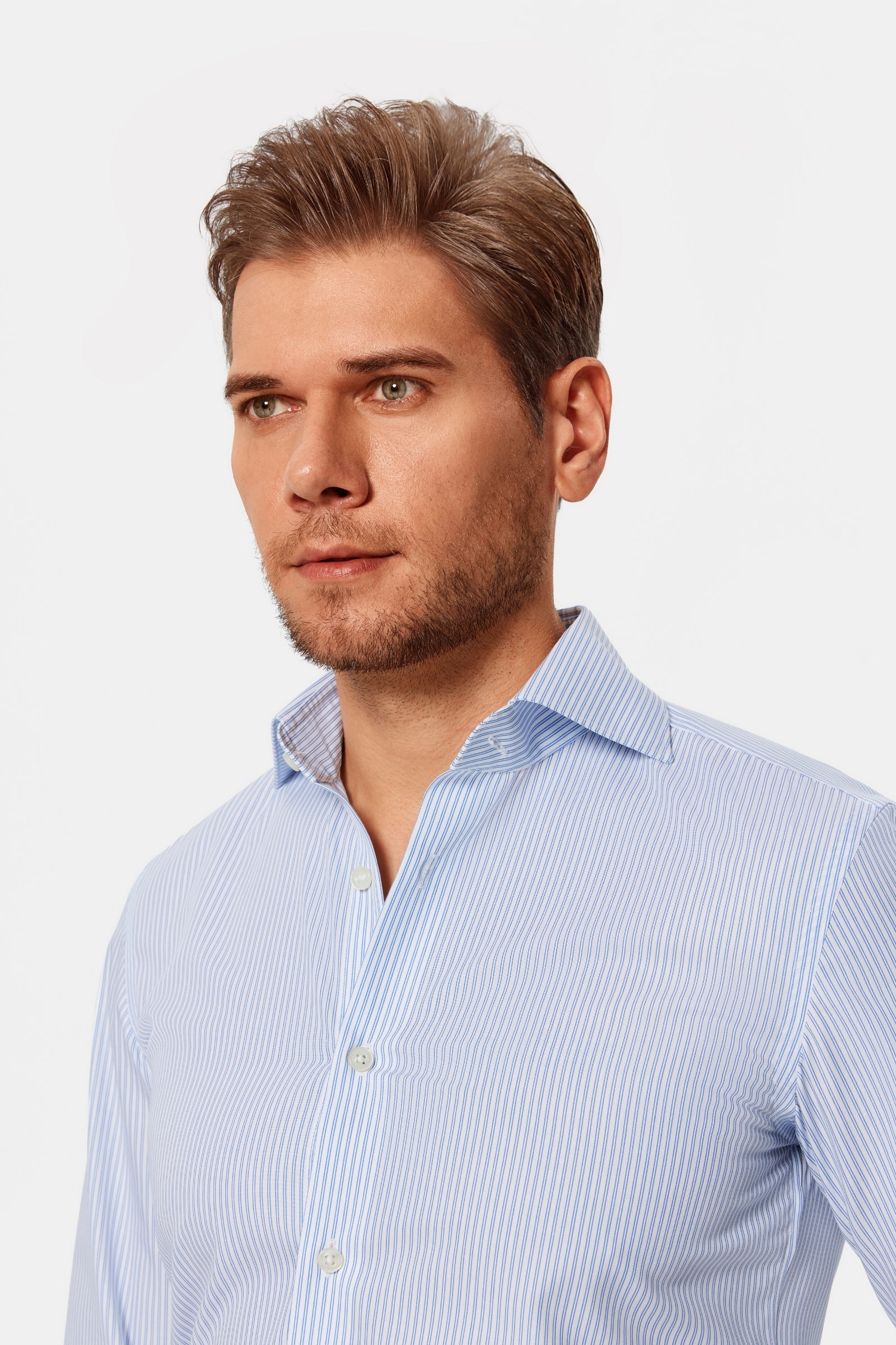 Bacci Blue Stripe Poplin Shirt