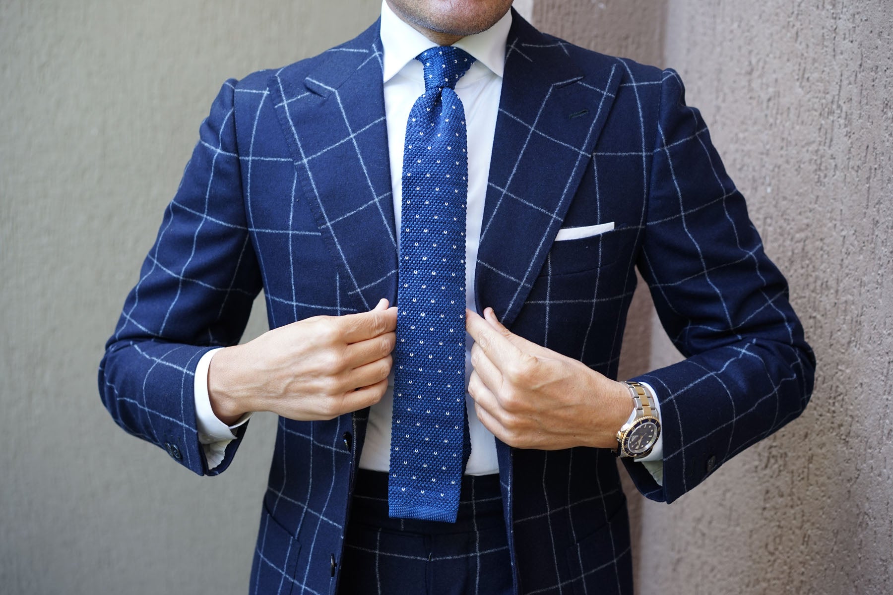 Morricone Blue Knitted Tie