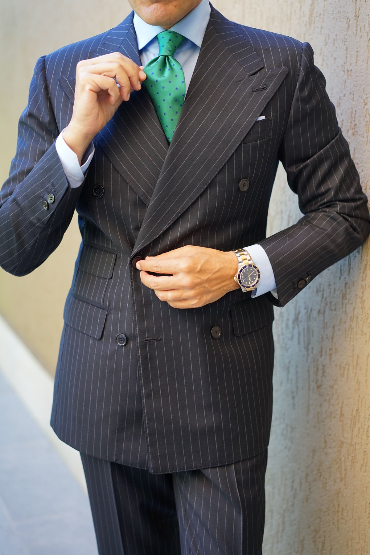 Forest Green Dark Polkadot Tie