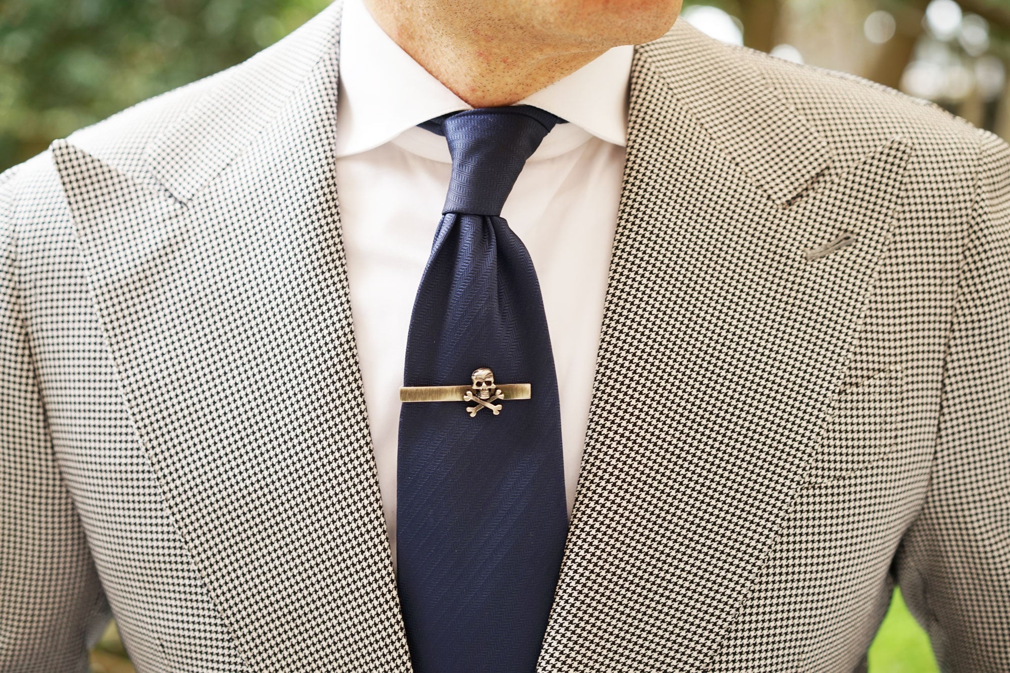 Jolly Roger Skull Tie Bar