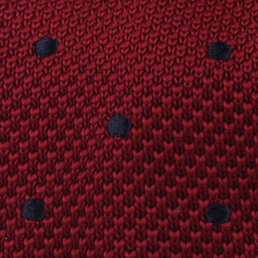 Connery Maroon Polkadot Knitted Tie