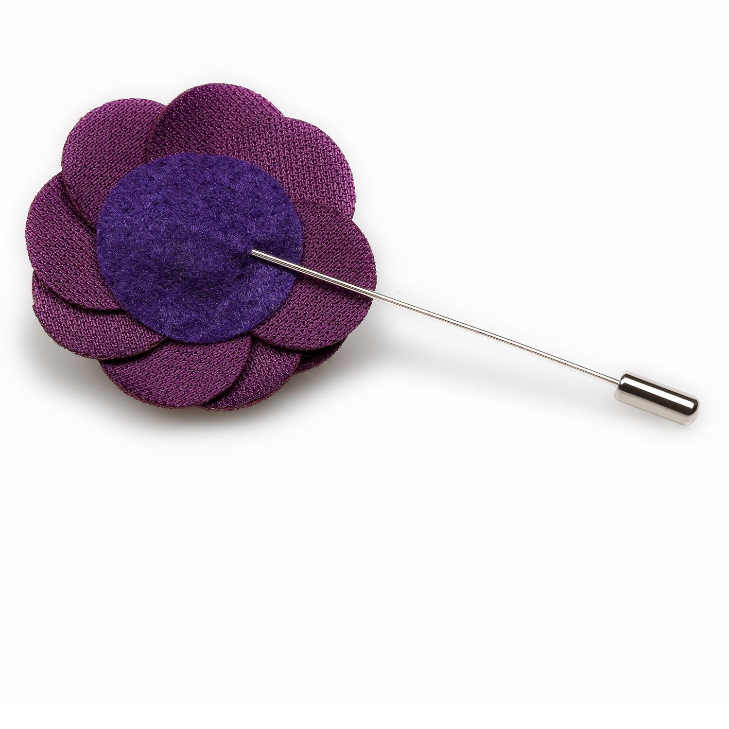 Plum Purple Velvet Lapel Flower