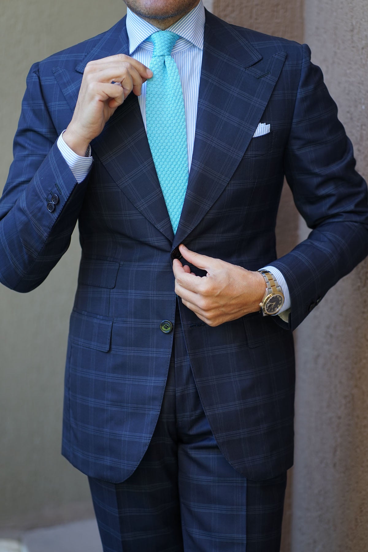 Butabi Sky Blue Knitted Tie