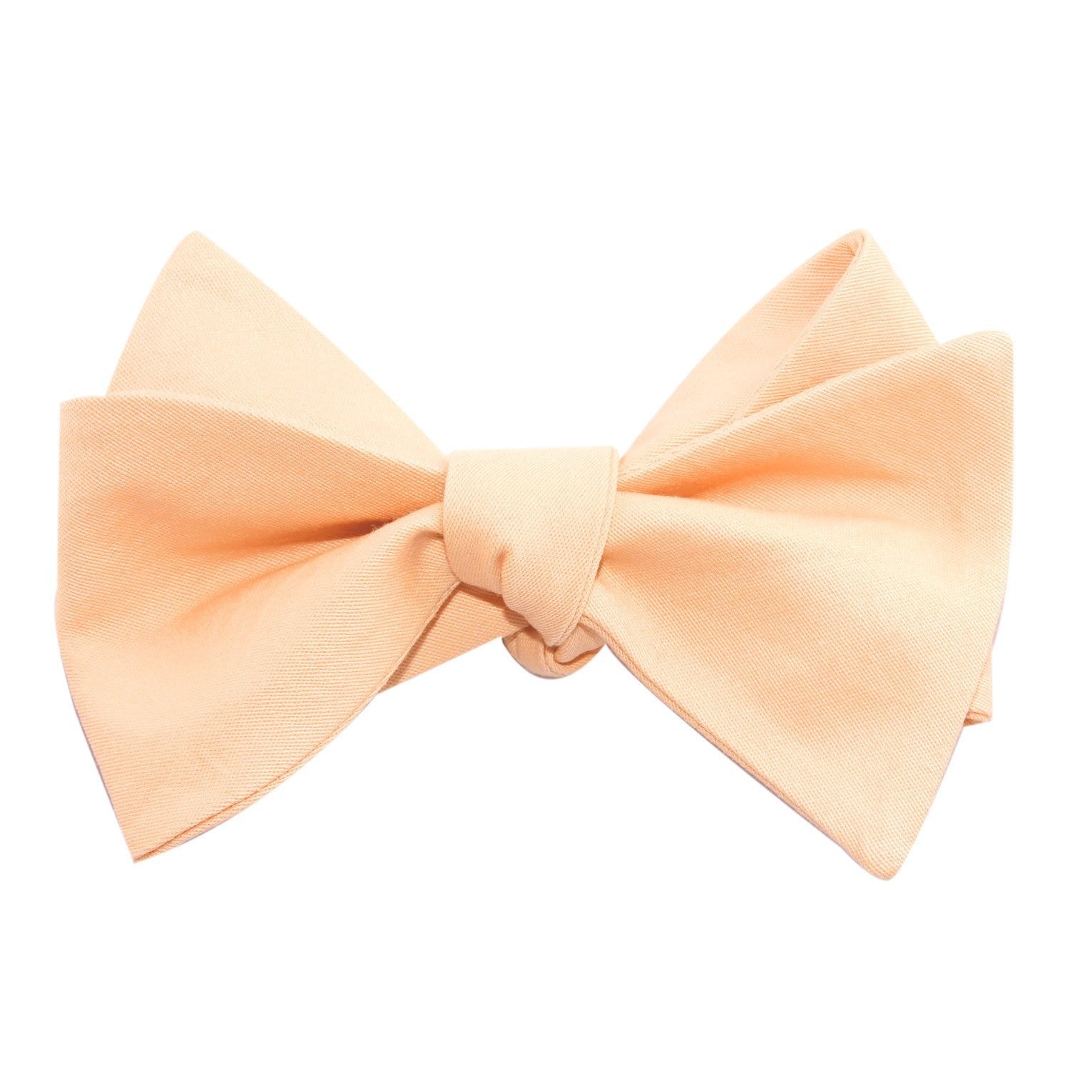 Peach Cotton Self Tie Bow Tie