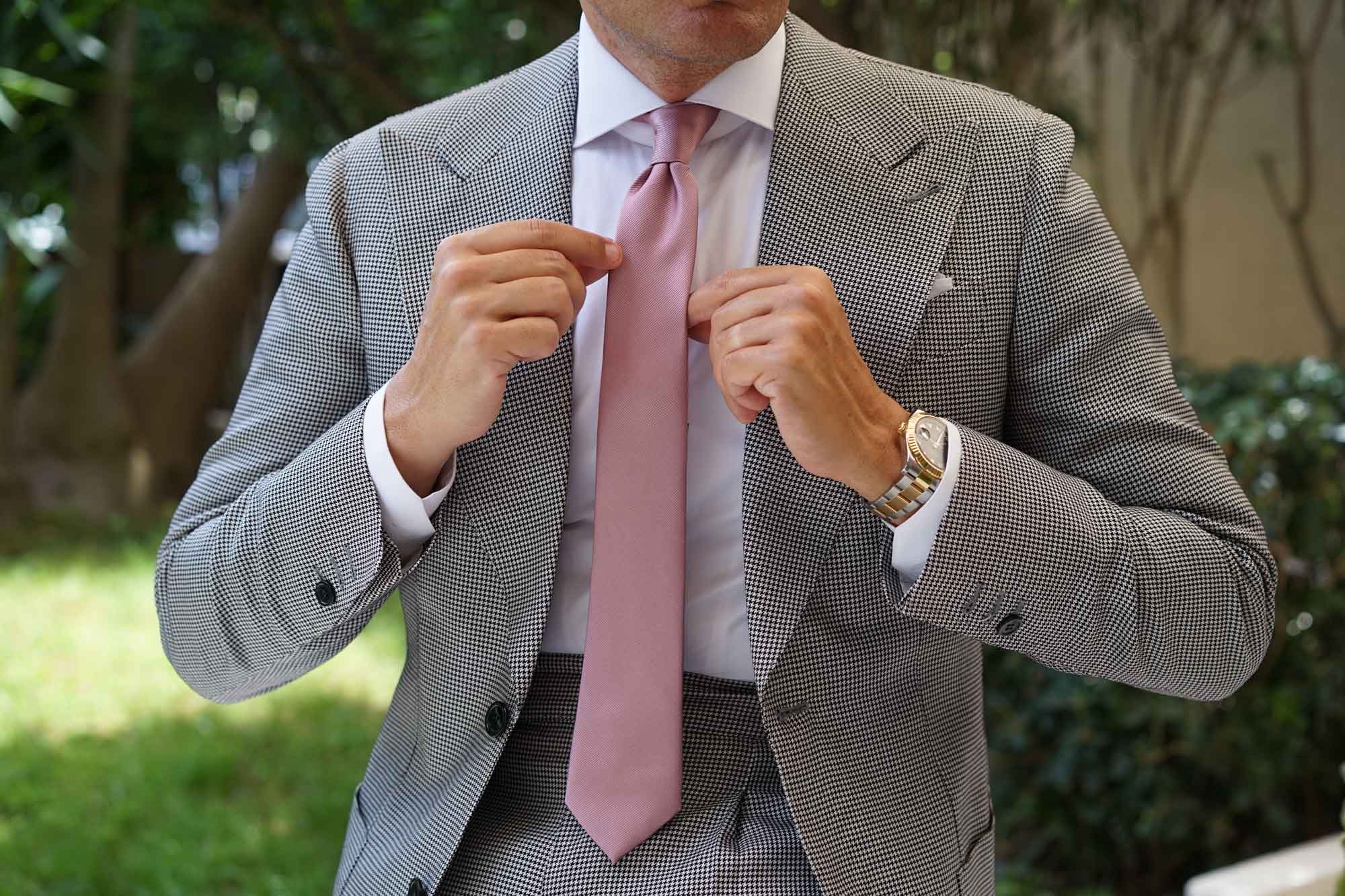 Dusty Rose Twill Skinny Tie