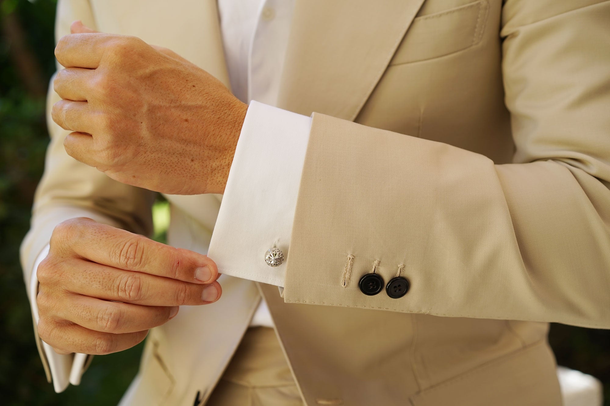 Silver Wrecking Ball Cufflinks