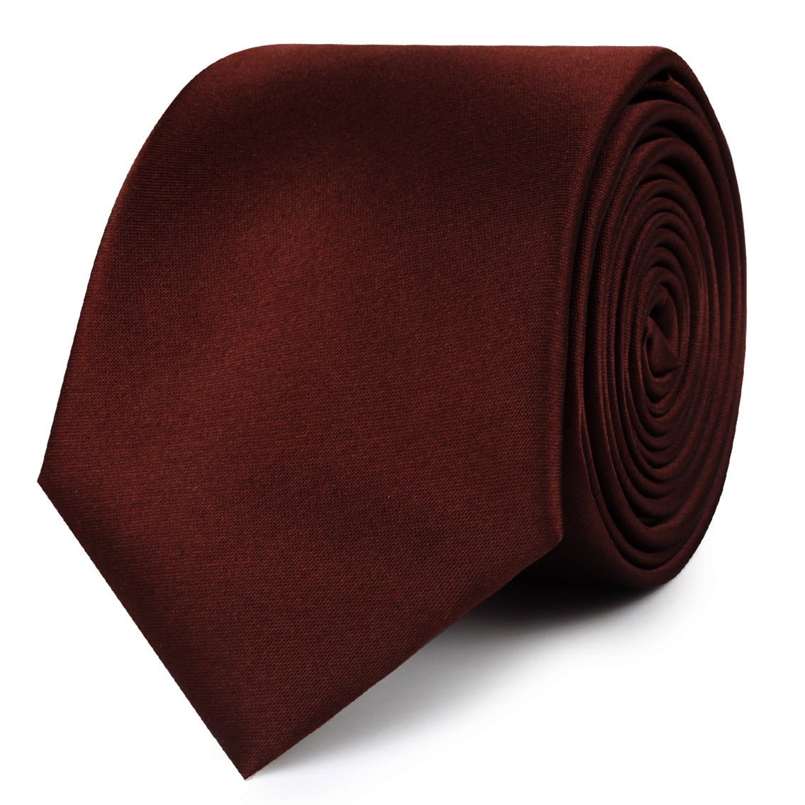 Cocoa Brown Satin Skinny Tie