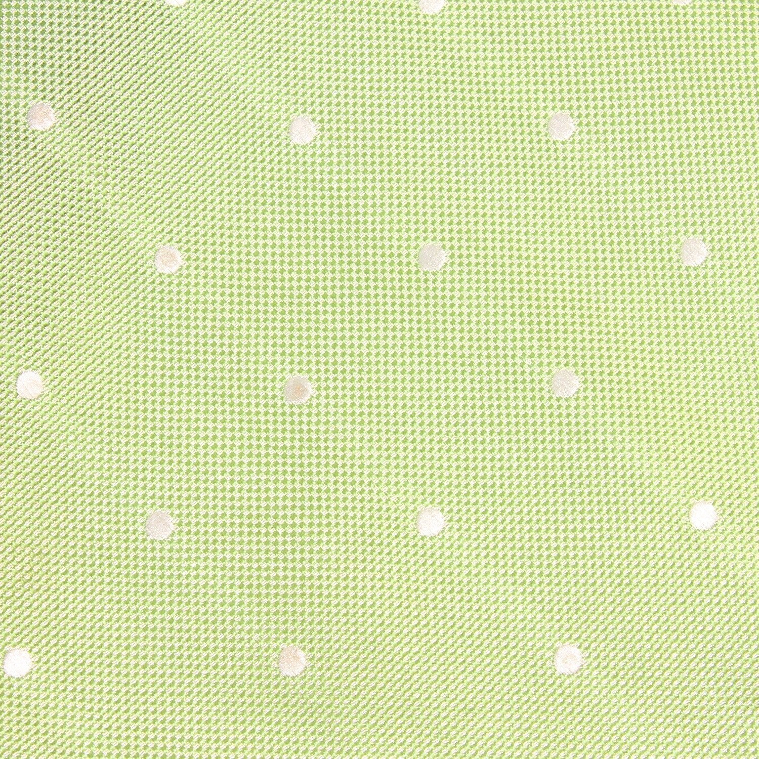 Light Mint Pistachio Green with White Polka Dots Self Tie Bow Tie