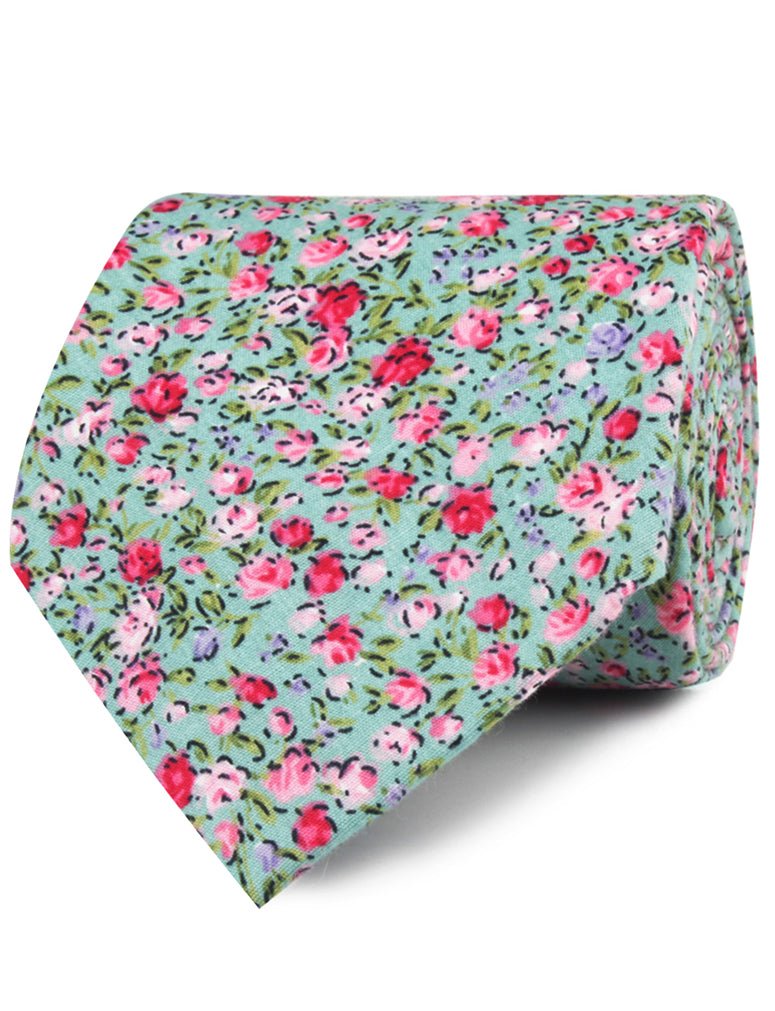 Centifolia Floral Roses Necktie