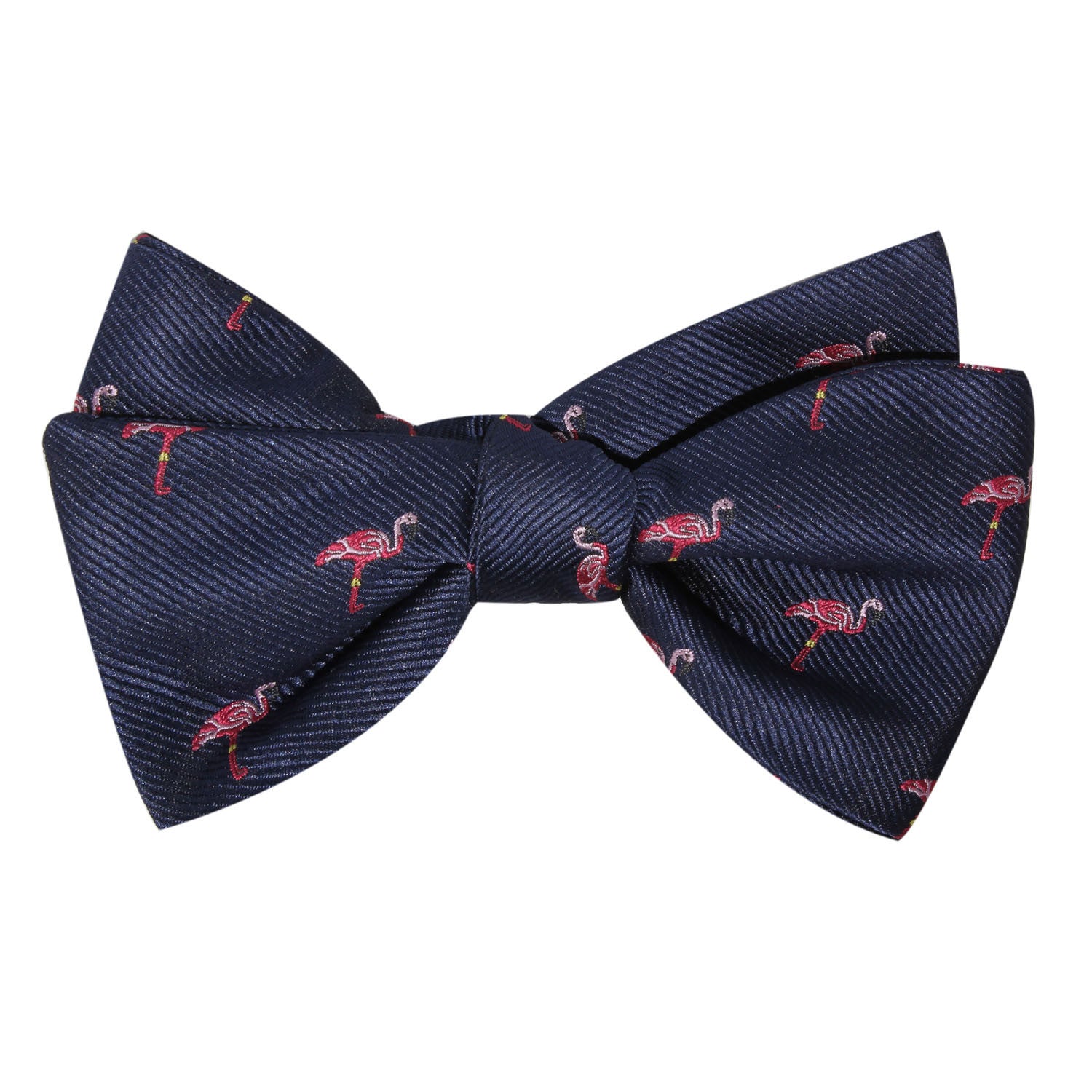 The Navy Blue Pink Flamingo Self Tie Bow Tie