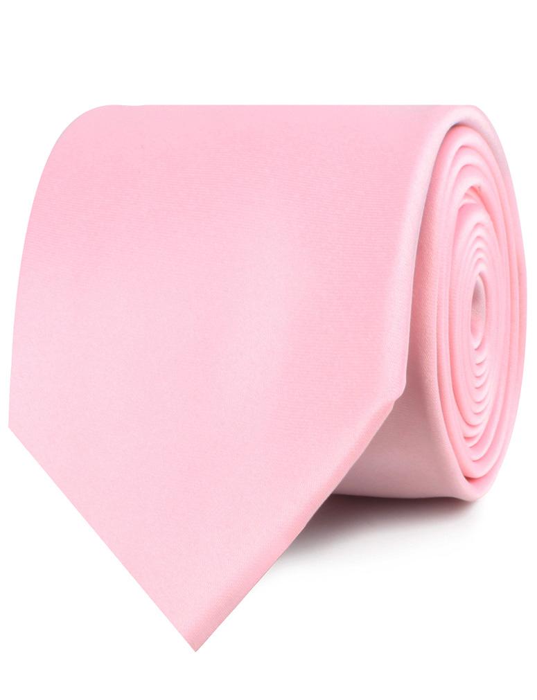 Tickled Pink Satin Necktie