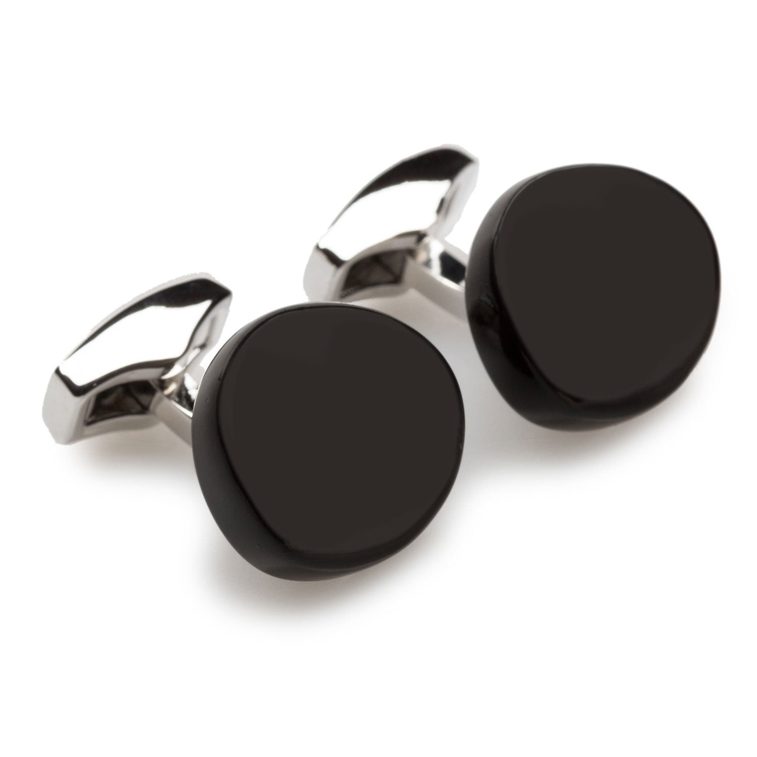 Cauldron Matte Black Stone Cufflinks