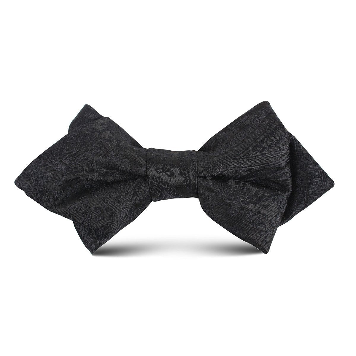 Paisley Black Kids Diamond Bow Tie