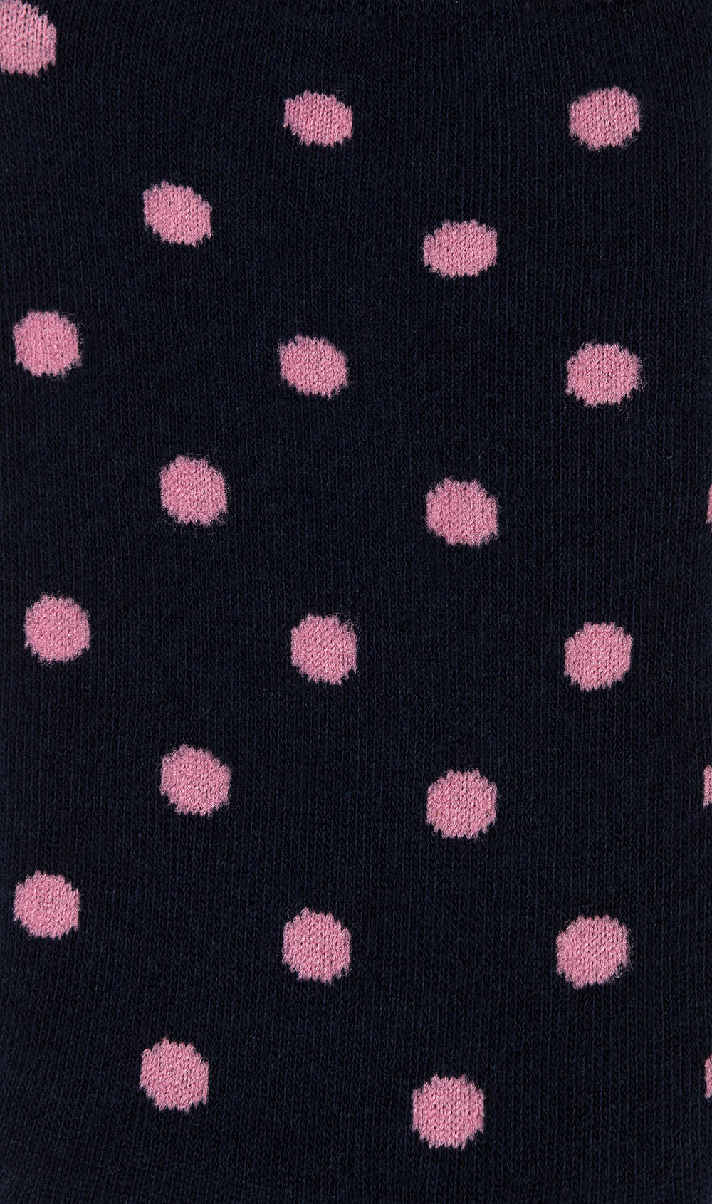 Midnight Blue On Pink Polka Dot Low Cut Socks