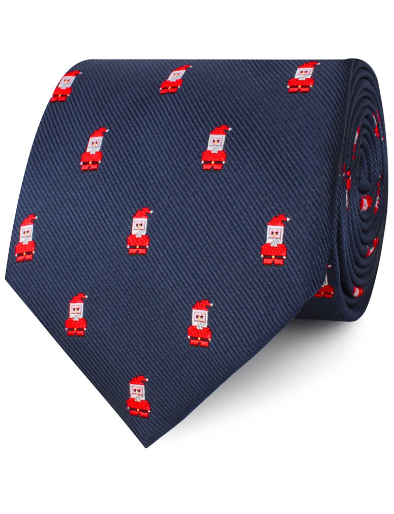 Santa Claus Pixel Christmas Necktie