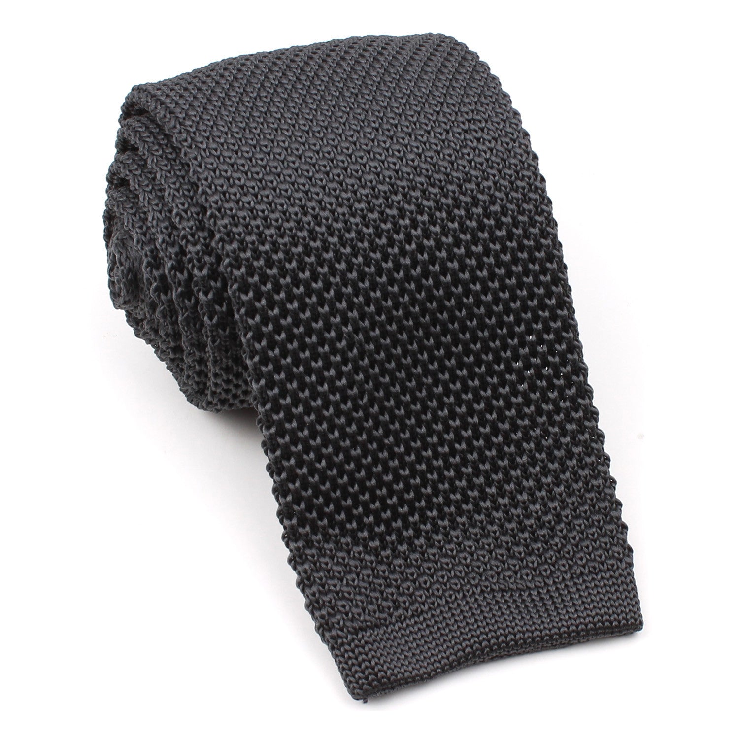 Charcoal Grey Knitted Tie