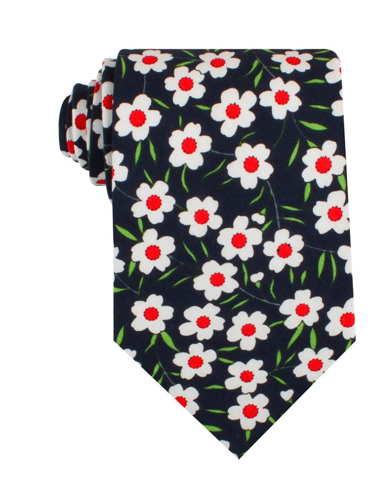 Fijian Midnight Floral Necktie