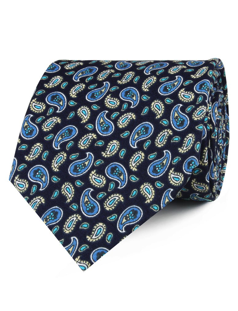 Beirut Blue Paisley Necktie