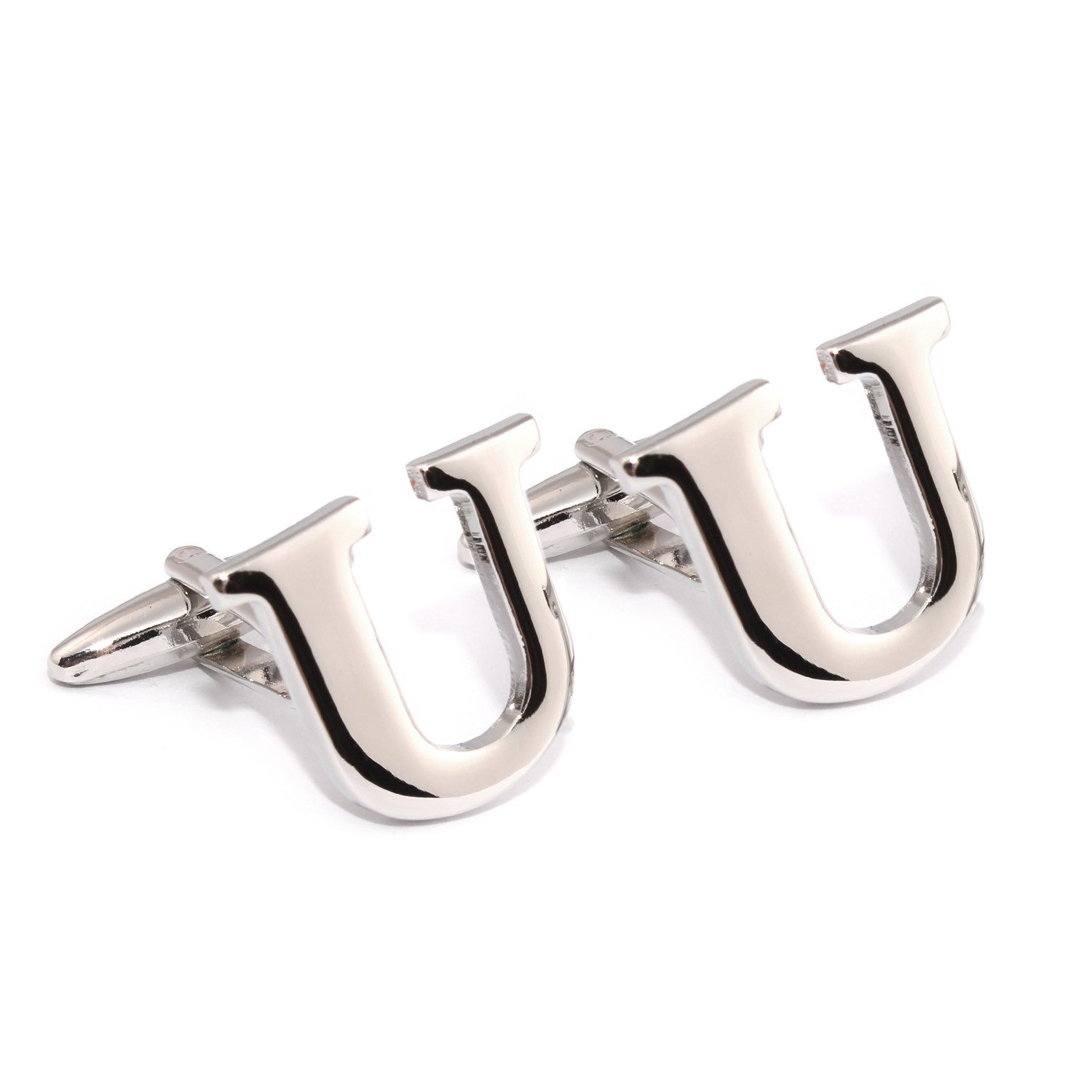 Letter U Silver Cufflinks