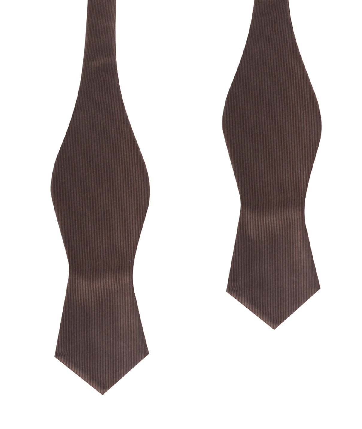 Dark Brown Self Tie Diamond Tip Bow Tie