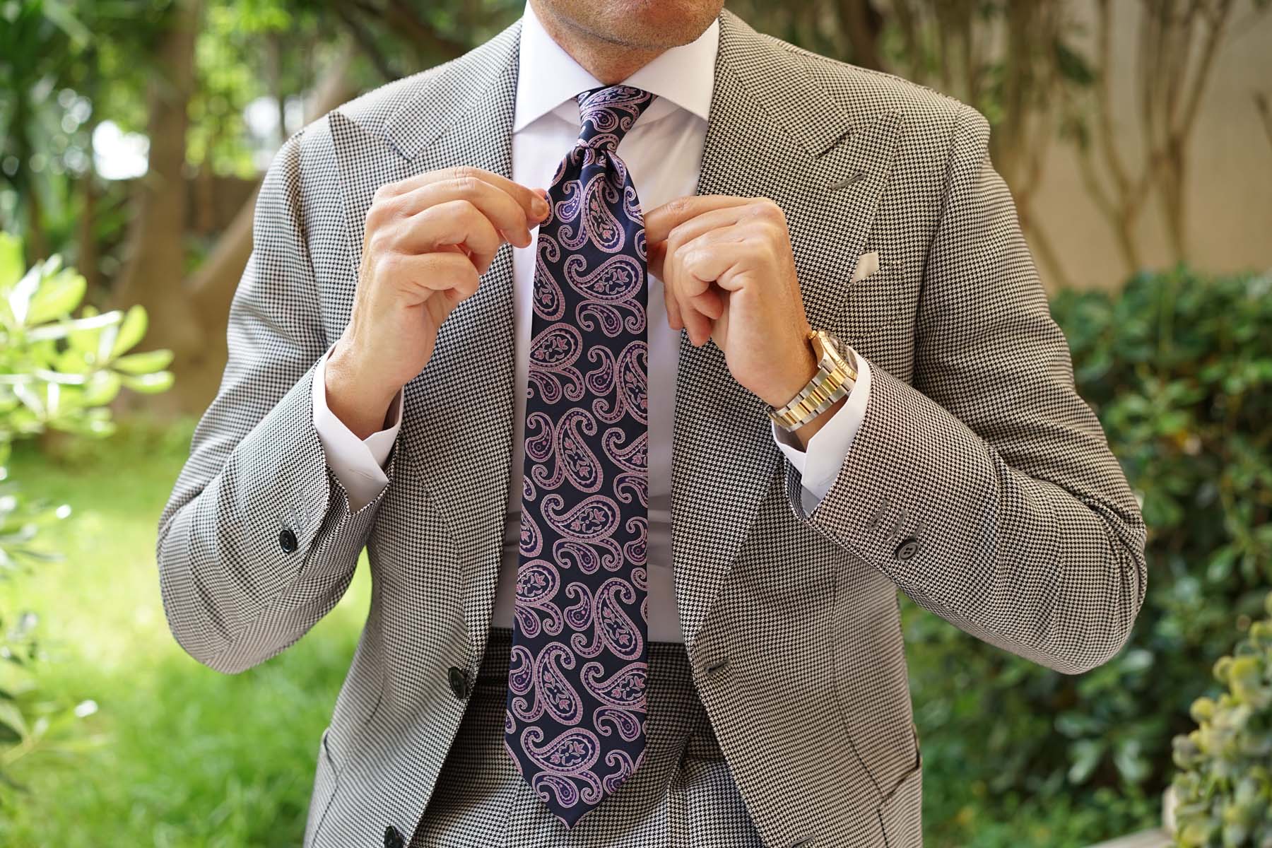 Qajar Dynasty Purple Paisley Necktie