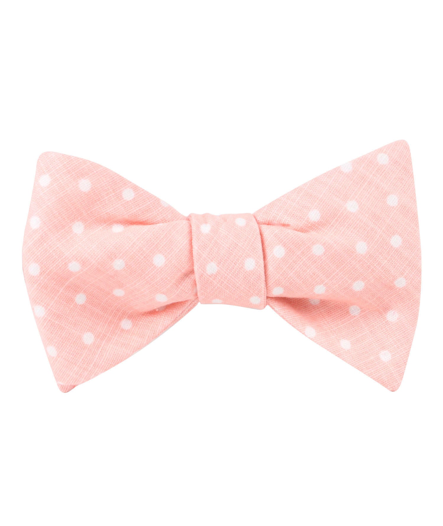 Pink Panther Polkadot Self Bow Tie